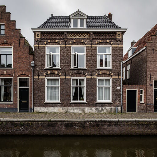 Karakteristieke Staphorster boerderij met nieuwe witte kunststof kozijnen aan het lint