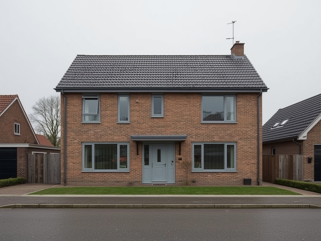 Rijtjeswoning in Kampen-Zuid met nieuwe witte kunststof kozijnen