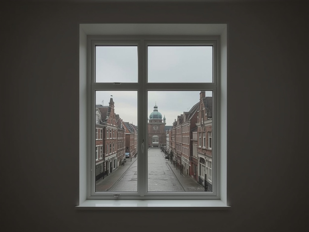 Interieur van een Hattems woonhuis met uitzicht op de Dijkpoort door nieuwe kunststof kozijnen