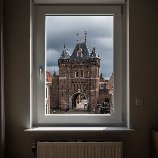 Licht interieur met uitzicht door nieuwe kunststof kozijnen op tuin in Ommen