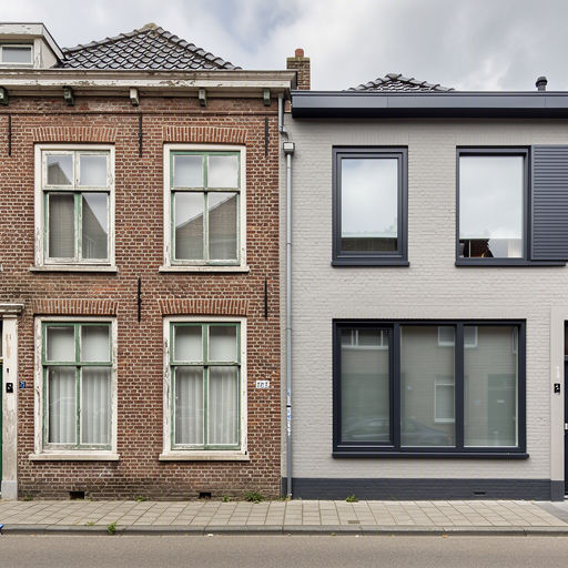 Monteur plaatst kunststof kozijnen bij een woning in Zwolle