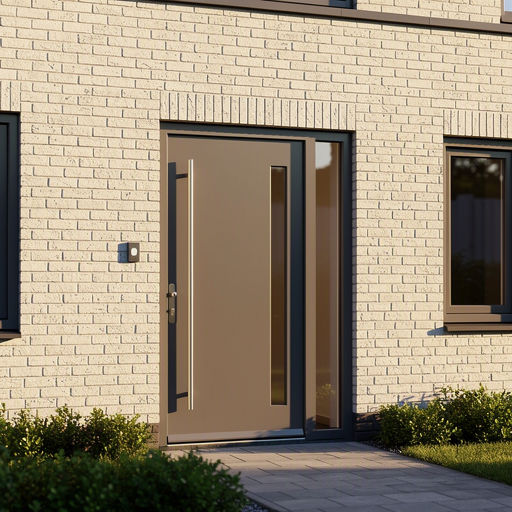 Kunststof voordeur aan de voorgevel van een woning in Zwolle