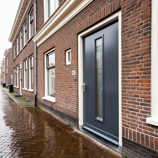 Witte kunststof voordeur met paneelwerk en SKG-slot