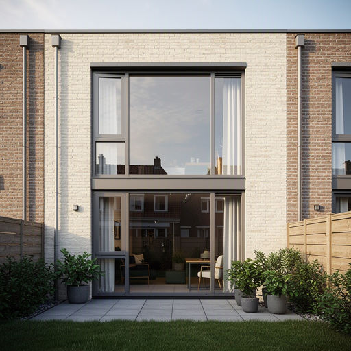 Antraciet kunststof kozijnen aan een gerenoveerd jaren 30-huis