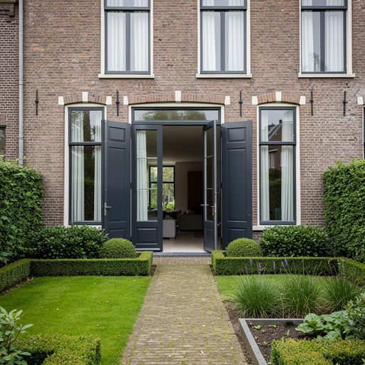 Kunststof schuifpui aan de achtergevel van een woning in Zwolle